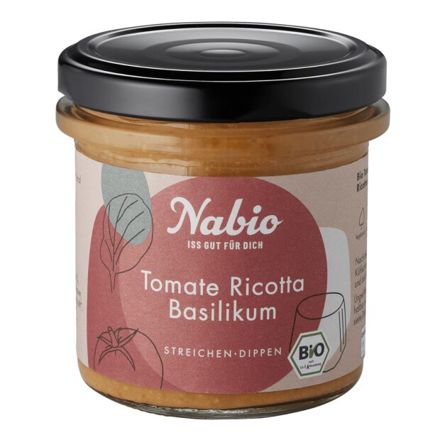 Tomate Ricotta Basilikum Aufstrich BIO 135g - Nabio