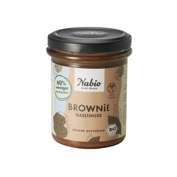 Brownie Haselnuss Aufstrich BIO 175g - Nabio