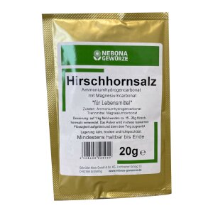 Hirschhornsalz Ammoniumhydrogencarbonat 20g