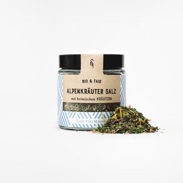 Alpenkräuter Salz Bio 120ml Glas - SoulSpice