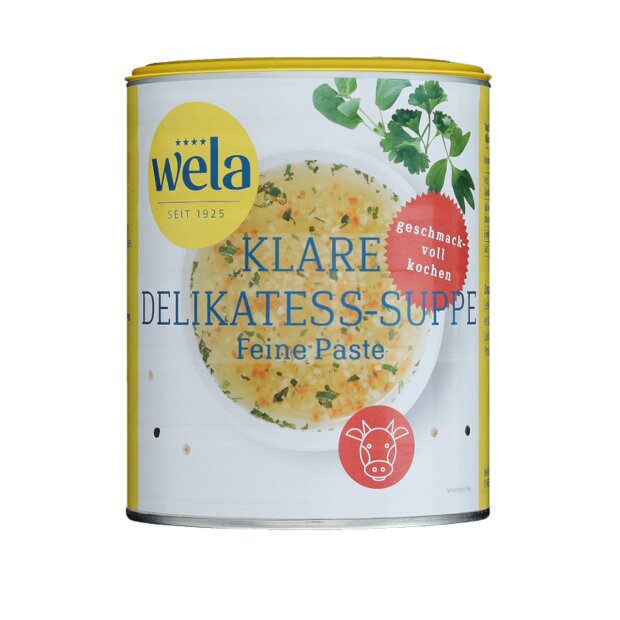 Klare Delikateß-Suppe Classic - wela 1/1 Dose