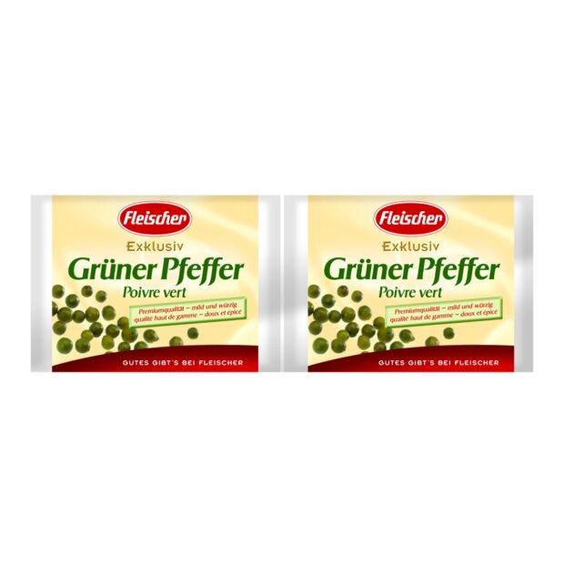 Grüner Pfeffer 2x45g - Fleischer